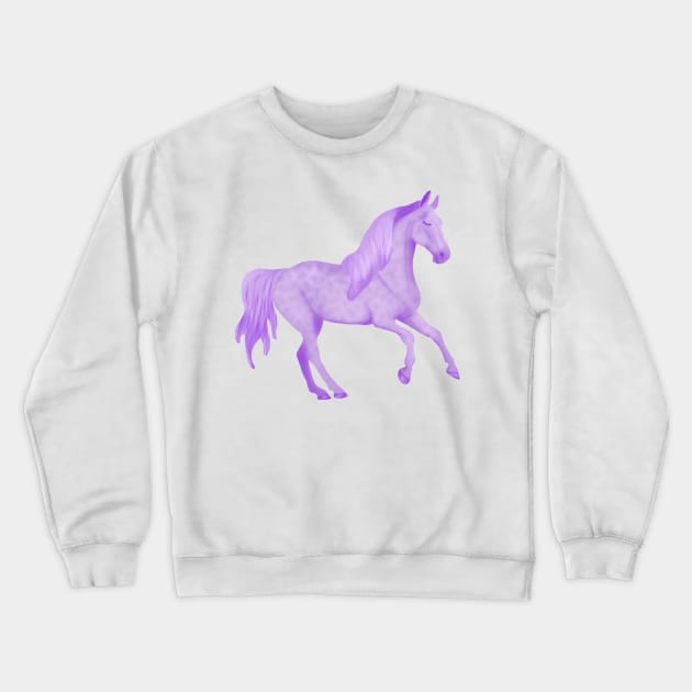 Purple horse Crewneck Sweatshirt by Shyflyer